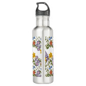 Flowers Patroon Waterfles (Achterkant)