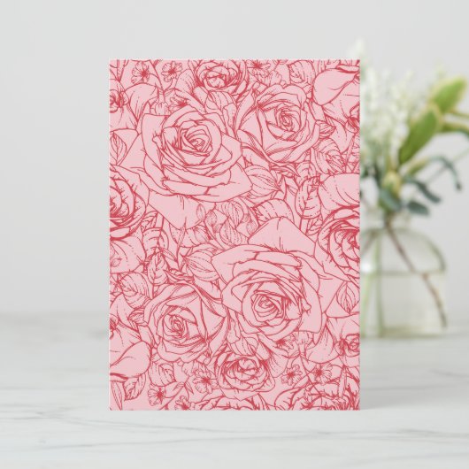 Flowers Pattern 14 Bedankkaart (Staand voorkant)