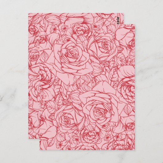 Flowers Pattern 14 Briefkaart (Voorkant / Achterkant)