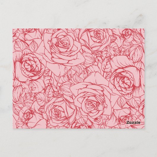 Flowers Pattern 14 Briefkaart (Achterkant)