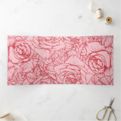 Flowers Pattern 14 Drieluik Wenskaart (Binnen)