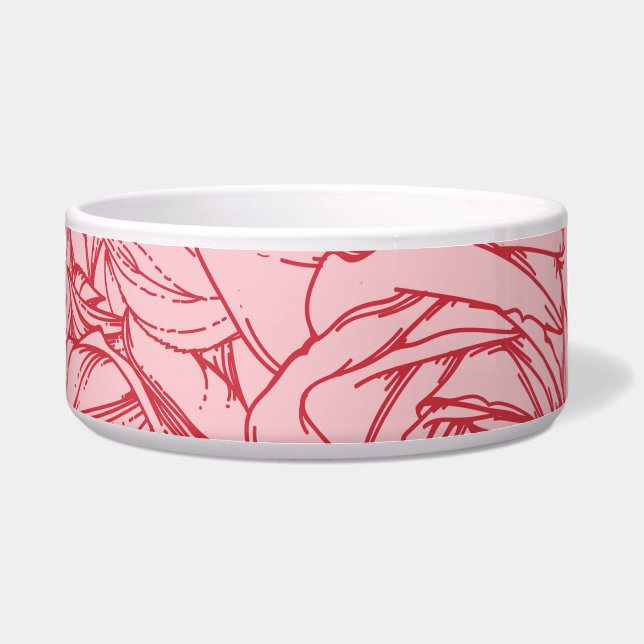 Flowers Pattern 14 Voerbakje (Voorkant)