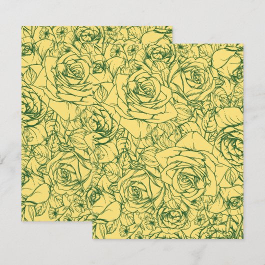 Flowers Pattern 15 Notitiekaartje (Voorkant / Achterkant)