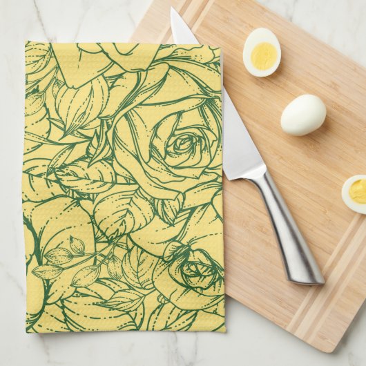 Flowers Pattern 15 Theedoek (Quarter Fold)