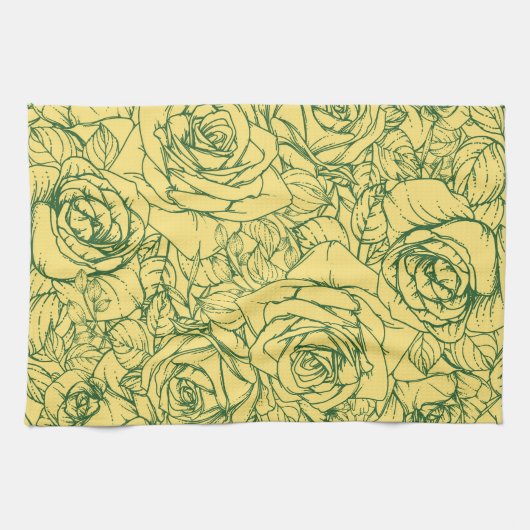 Flowers Pattern 15 Theedoek (Horizontaal)