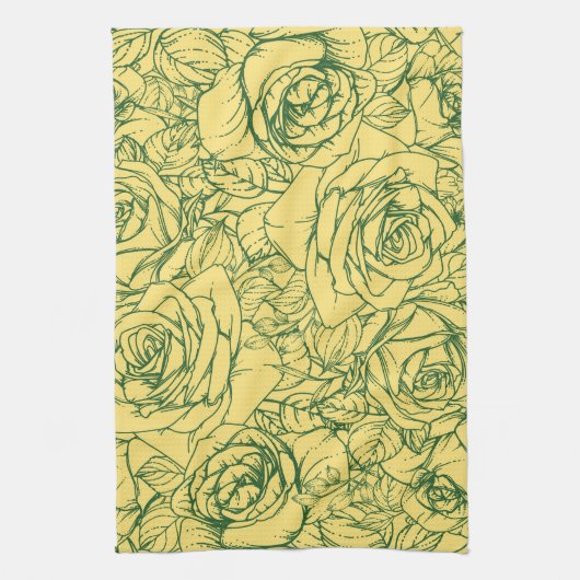 Flowers Pattern 15 Theedoek (Verticaal)