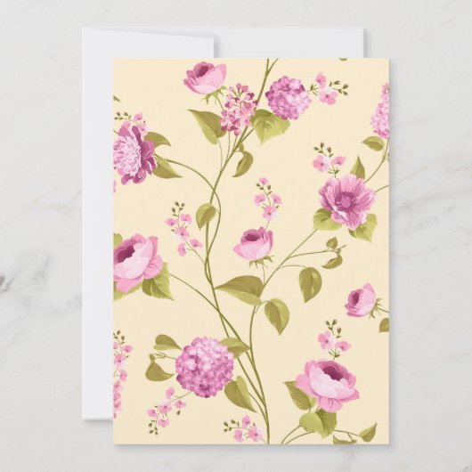 Flowers Pattern 16 Bedankkaart (Achterkant)