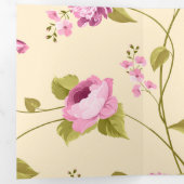 Flowers Pattern 16 Drieluik Wenskaart (Binnenzijde eerst)