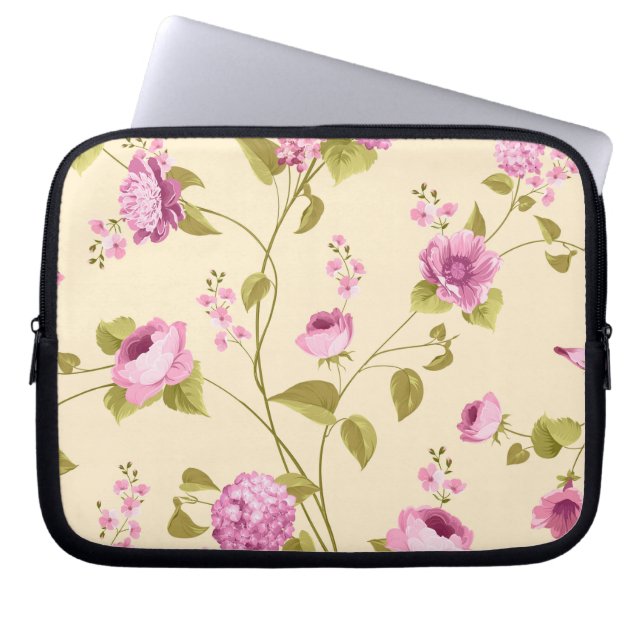 Flowers Pattern 16 Laptop Sleeve (Voorkant)