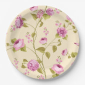 Flowers Pattern 16 Papieren Bordje (Voorkant)