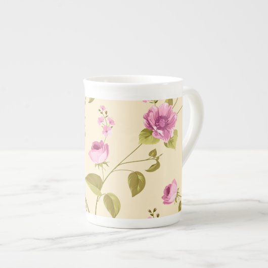 Flowers Pattern 16 Porselein Kop (Voorkant rechts)
