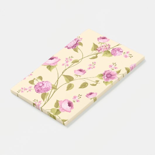 Flowers Pattern 16 Post-it® Notes (Schuin)