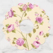 Flowers Pattern 16 Wijnglaslabel (Achterkant)