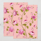 Flowers Pattern 17 Bedankkaart (Voorkant / Achterkant)