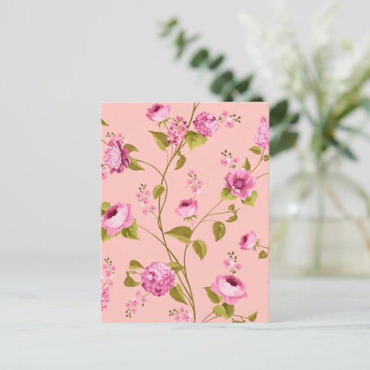 Flowers Pattern 17 Feestdagenkaart (Staand voorkant)
