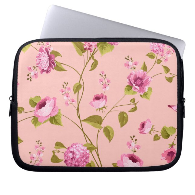 Flowers Pattern 17 Laptop Sleeve (Voorkant)