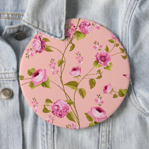 Flowers Pattern 17 Ronde Button 6,0 Cm