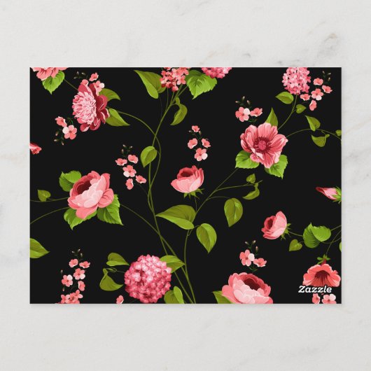 Flowers Pattern 18 Briefkaart (Achterkant)