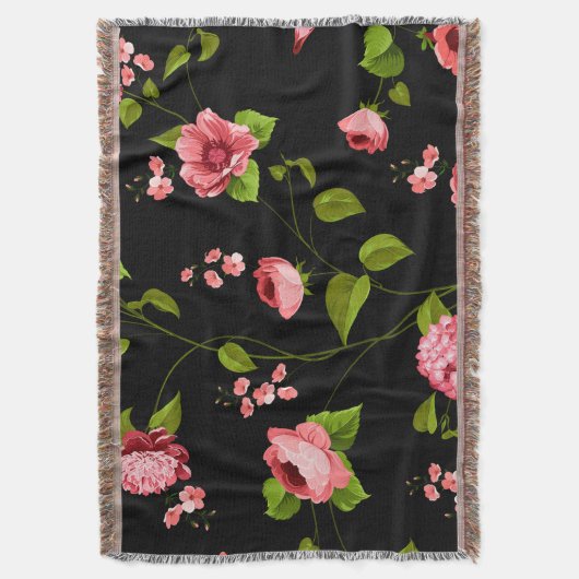 Flowers Pattern 18 Deken (Voorkant Verticaal)