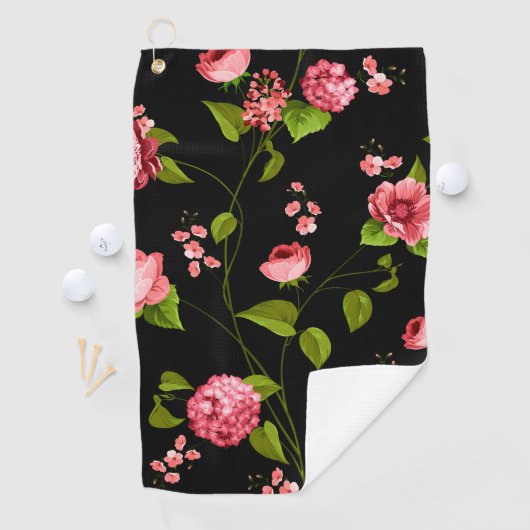 Flowers Pattern 18 Golfhanddoek (Insitu)