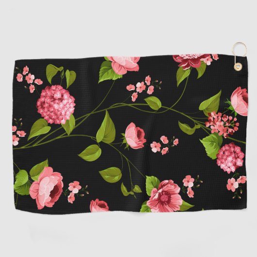 Flowers Pattern 18 Golfhanddoek (Horizontaal)
