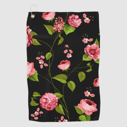 Flowers Pattern 18 Golfhanddoek (Voorkant)