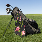 Flowers Pattern 18 Golfhanddoek (Groen)