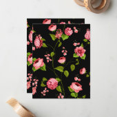 Flowers Pattern 18 Notitiekaartje (Voorkant / Achterkant in situ)