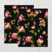 Flowers Pattern 18 Notitiekaartje (Voorkant / Achterkant)