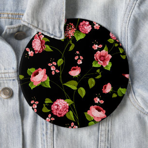 Flowers Pattern 18 Ronde Button 6,0 Cm
