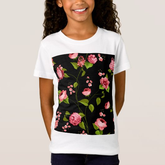 Flowers Pattern 18 T-shirt (Voorkant)