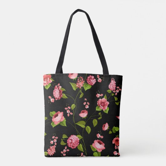 Flowers Pattern 18 Tote Bag (Achterkant)