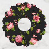 Flowers Pattern 18 Wijnglaslabel (Achterkant)