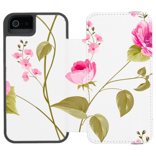 Flowers Pattern 19 Incipio iPhone Portemonnee Hoesje (Agenda Open)