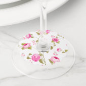 Flowers Pattern 19 Wijnglaslabel (Dichtbij)