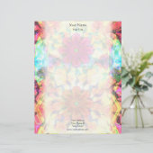 Flowers Pattern Letterhead Briefhoofd Ontwerp (Staand voorkant)