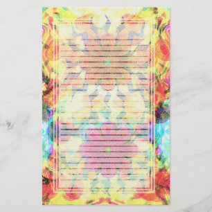 Flowers Pattern Lined Stationery Briefpapier
