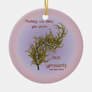 Flowers Peace Inspirerend Quote Ornament