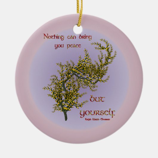 Flowers Peace Inspirerend Quote Ornament (Voorkant)