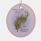 Flowers Peace Inspirerend Quote Ornament (Links)