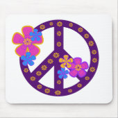 Flowers Peace Symbol Muismat (Voorkant)