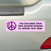 Flowers Peace Symbol T-shirts en cadeaus Bumpersticker (Op auto)