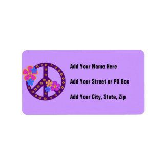 Flowers Peace Symbol T-shirts en cadeaus Etiket