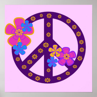 Flowers Peace Symbol T-shirts en cadeaus Poster