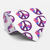 Flowers Peace Symbol T-shirts en cadeaus Stropdas (Opgerold)