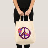 Flowers Peace Symbol T-shirts en cadeaus Tote Bag (Voorkant (product))