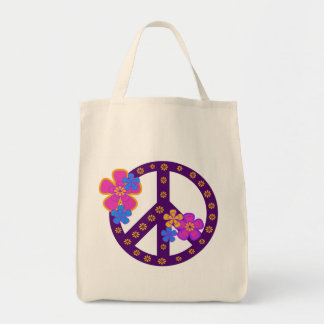 Flowers Peace Symbol T-shirts en cadeaus Tote Bag
