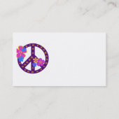 Flowers Peace Symbol T-shirts en cadeaus Visitekaartje (Achterkant)