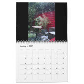 Flowers Peony aanpasbaar jaarrooster Kalender (Jan 2027)