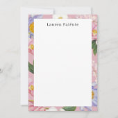 Flowers Personalized Stationery Notitiekaartje (Voorkant)